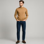 Hochwertiger Kaschmir Pullover für Herren mit Rundhalsausschnitt 1