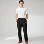 Anzughose für Herren mit bequemem elastischem Bund hinten in gerader Passform