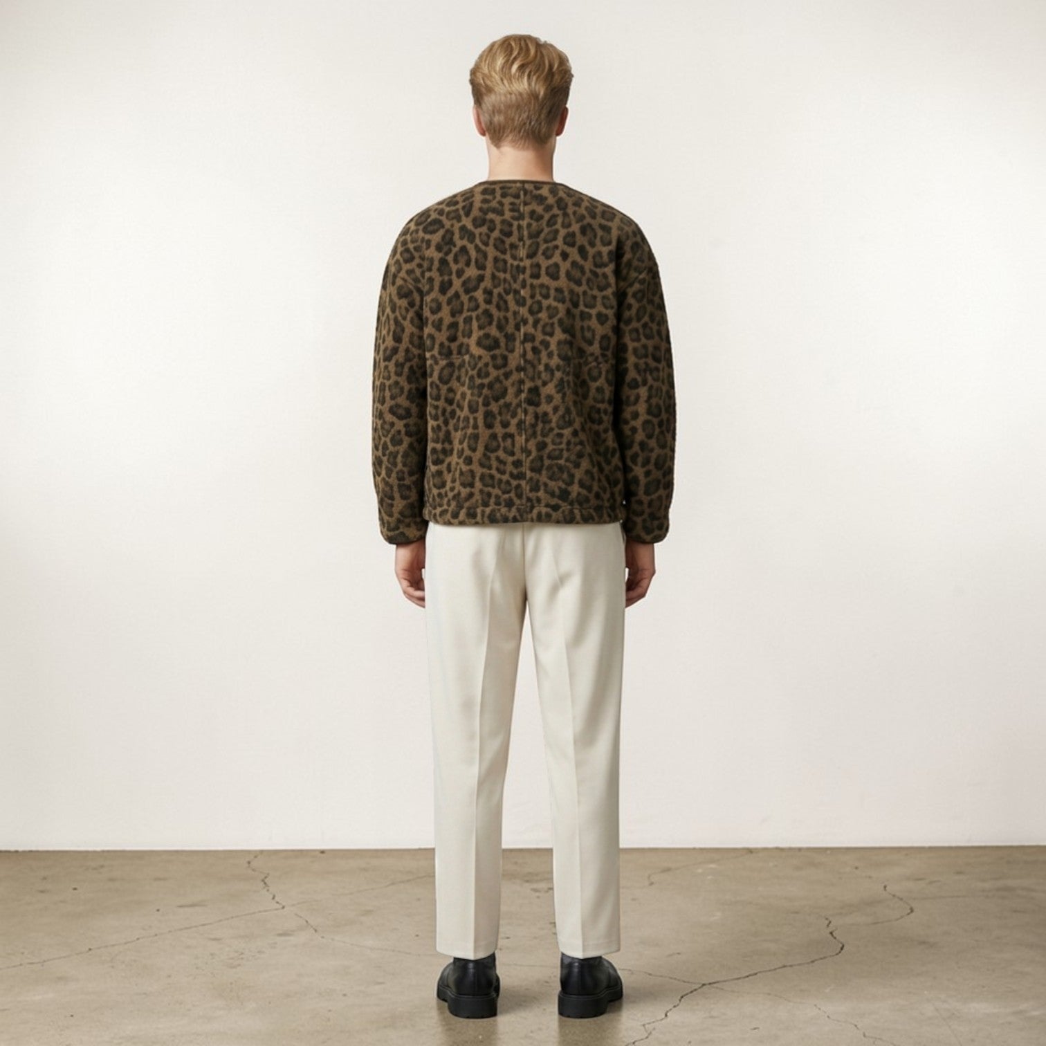 Anzughose für Herren mit bequemem elastischem Bund hinten in gerader Passform