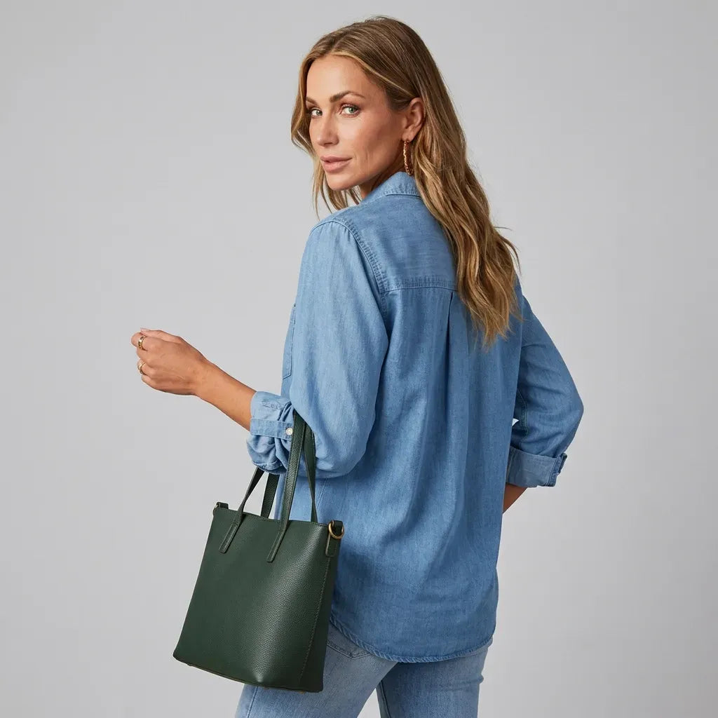 Jeansjacke für Damen aus Denim mit tailliertem Schnitt Blau 4