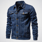 Jeansjacke für Herren aus Denim im coolen Stil als Übergangsjacke Dunkelblau 5