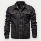 Jeansjacke für Herren aus Denim im coolen Stil als Übergangsjacke Schwarz 7