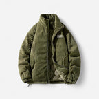 Bequeme Winterjacke aus Cord mit Stehkragen und ohne Kapuze