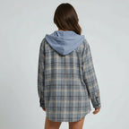 Hemd Jacke für Damen im Casual Oversized Design