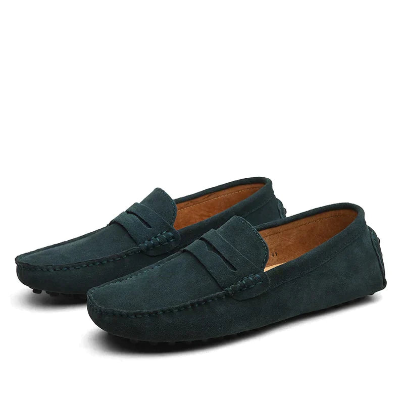Loafer für Herren im Mokassin Stil aus Wildleder Optik mit weichem Innenfutter