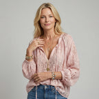 Gehäkelte Boho Bluse für Damen im Lockerem Schnitt
