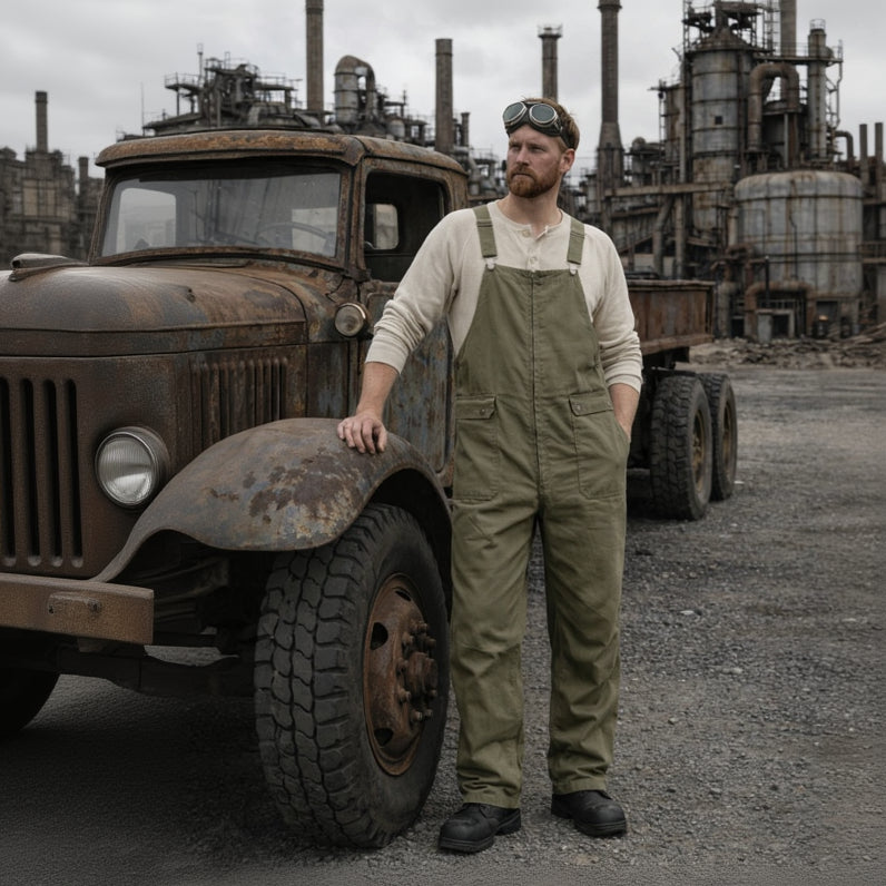 Robuste Herren-Latzhose im Workwear-Stil mit funktionalen Taschen