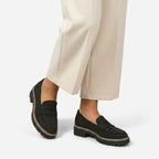Loafer für Damen mit klobigem Design mit Profilsohle Schwarz 1