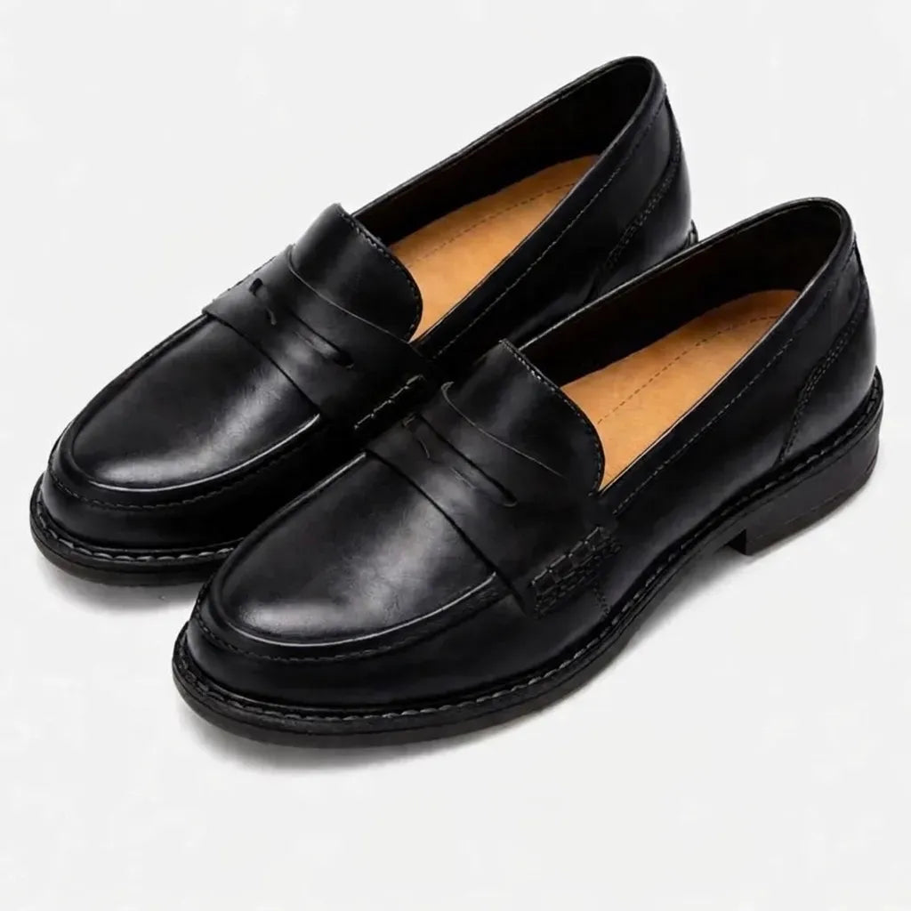 Loafer für Herren aus Leder im klassischen Stil Schwarz 1