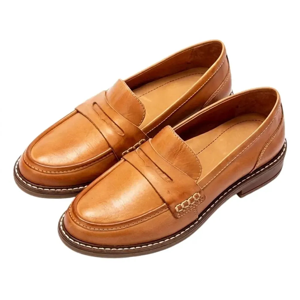Loafer für Herren aus Leder im klassischen Stil Hellbraun 2