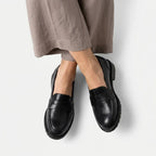 Loafer für Herren aus Leder im klassischen Stil Schwarz 4