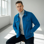 Hemdjacke für Herren mit Brusttaschen im Slim-Fit Schnitt