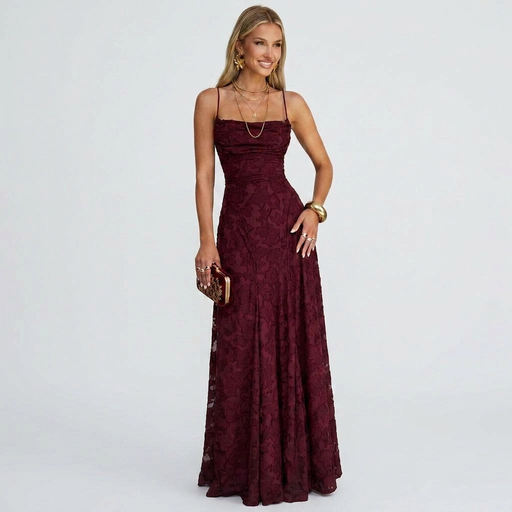Bodenlanges Maxikleid für Damen in A-Linie