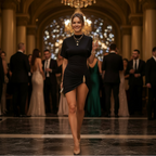 Minikleid für Damen im figurbetonten Schnitt aus Jersey für den Abend Schwarz 1