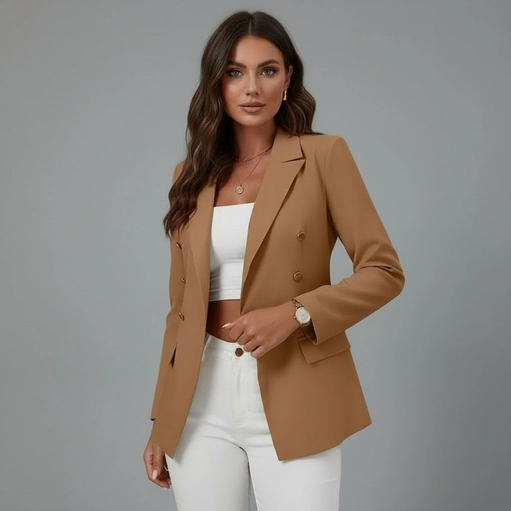 Taillierter Blazer für Damen im zweireihigen Design