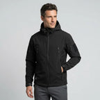 Outdoorjacke für Herren mit wasserdichter Ausstattung Schwarz 1