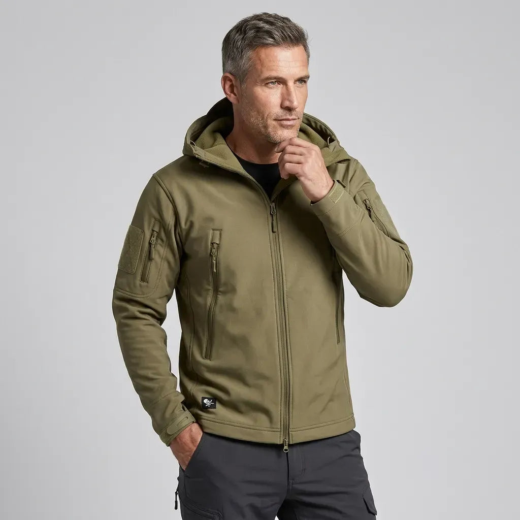 Outdoorjacke für Herren mit wasserdichter Ausstattung Khaki 13