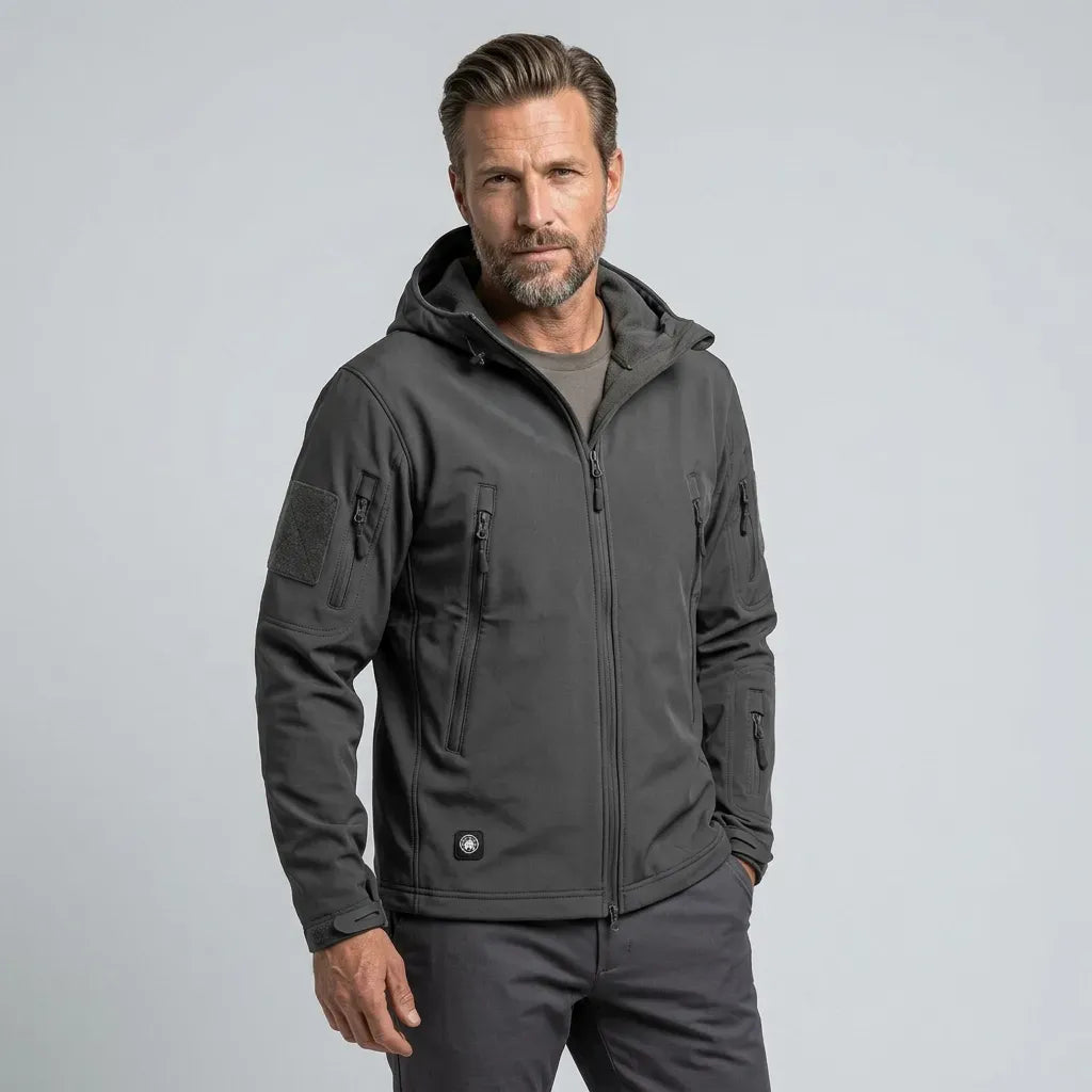 Outdoorjacke für Herren mit wasserdichter Ausstattung Grau 2