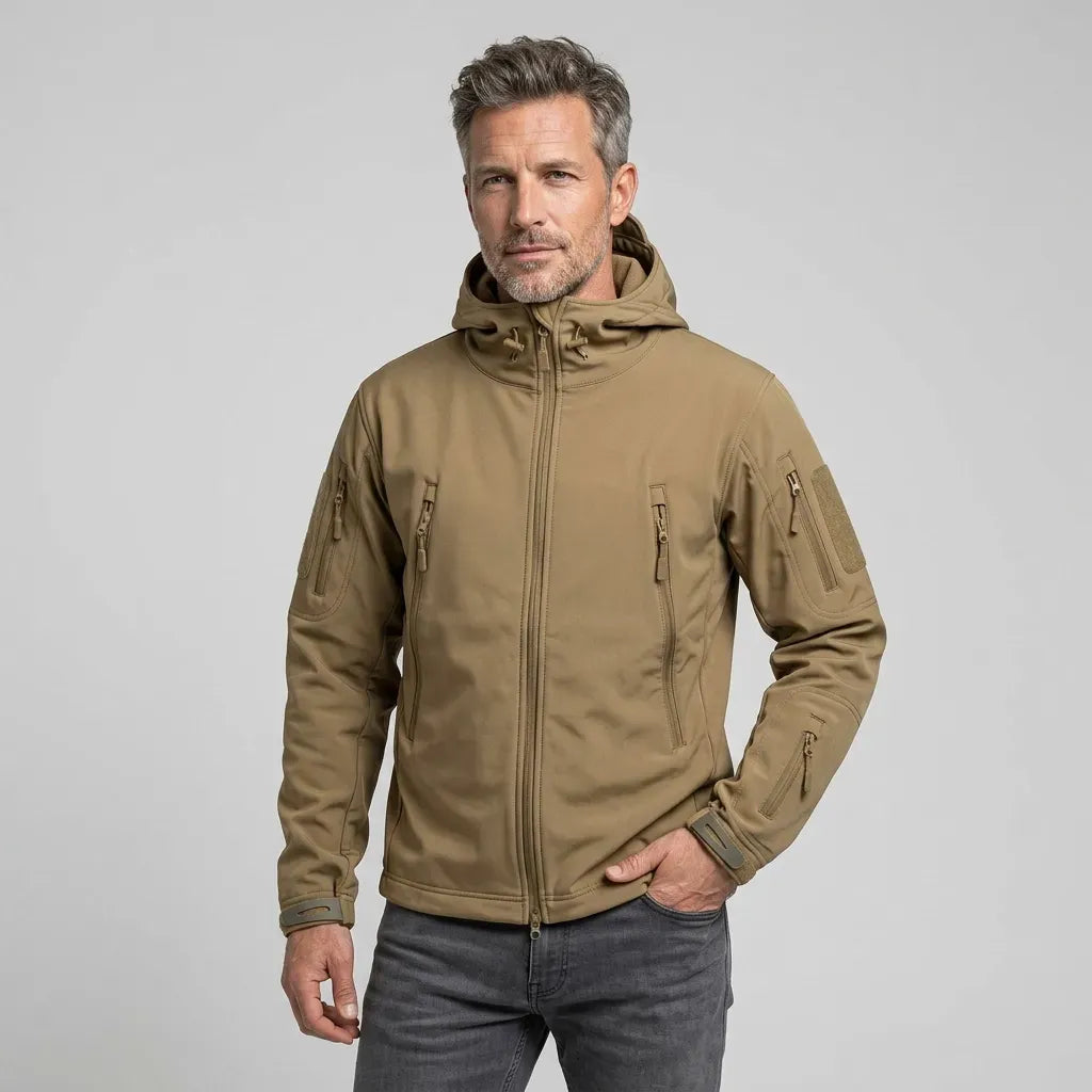Outdoorjacke für Herren mit wasserdichter Ausstattung Braun 3