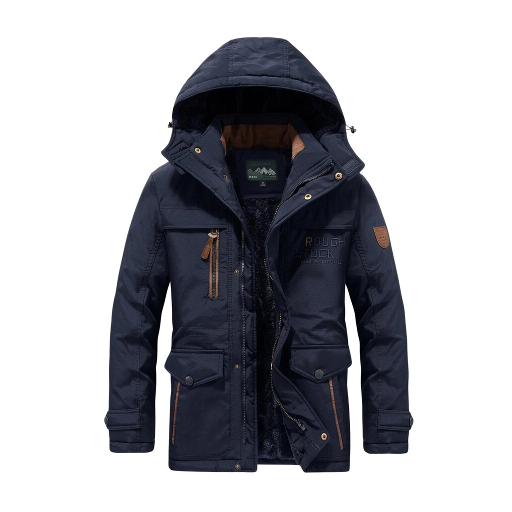Outdoorjacke für Herren aus Webware mit Fütterung im Parka-Stil Dunkelblau 13