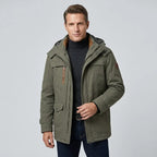 Outdoorjacke für Herren aus Webware mit Fütterung im Parka-Stil Olive 4