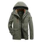 Outdoorjacke für Herren aus Webware mit Fütterung im Parka-Stil Olive 6