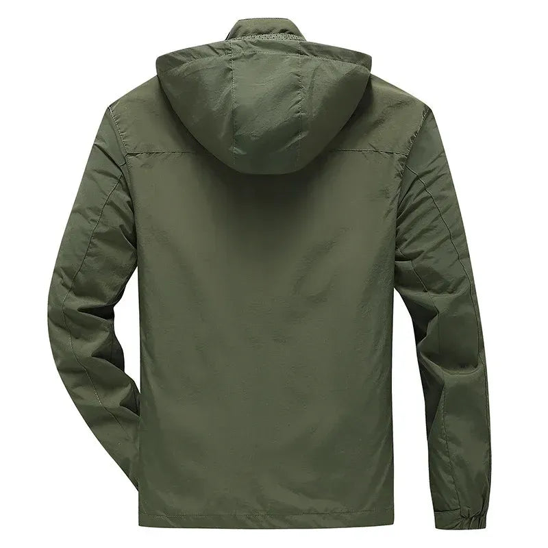 Outdoorjacke für Herren im sportlichen Stil mit wasserdichter Ausstattung Olive 2