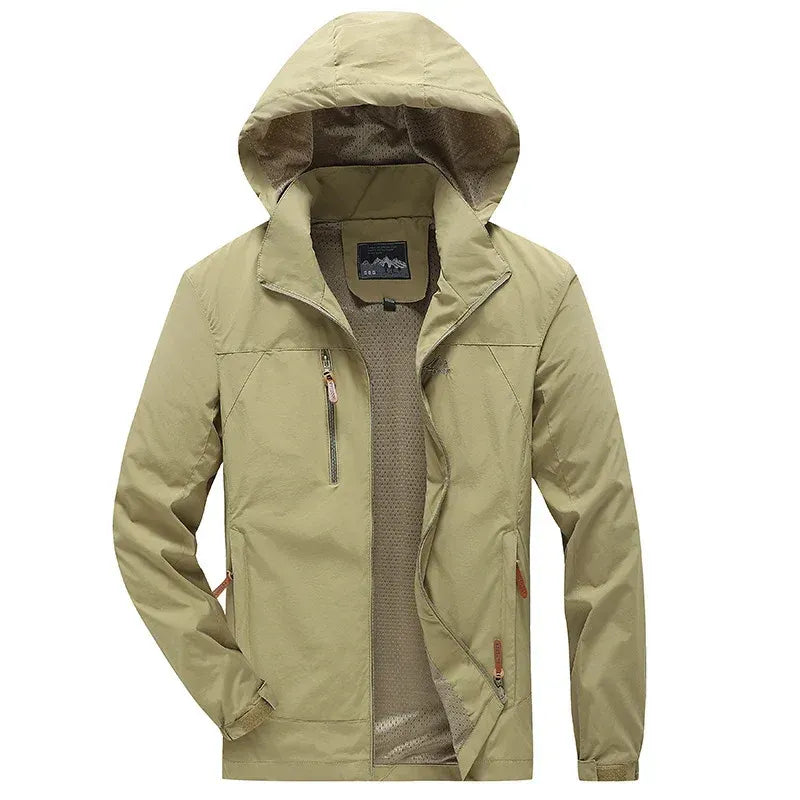 Outdoorjacke für Herren im sportlichen Stil mit wasserdichter Ausstattung Khaki 9