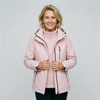 Outdoorjacke für Damen mit Kapuze in wasserdichter Ausführung Rosa 13