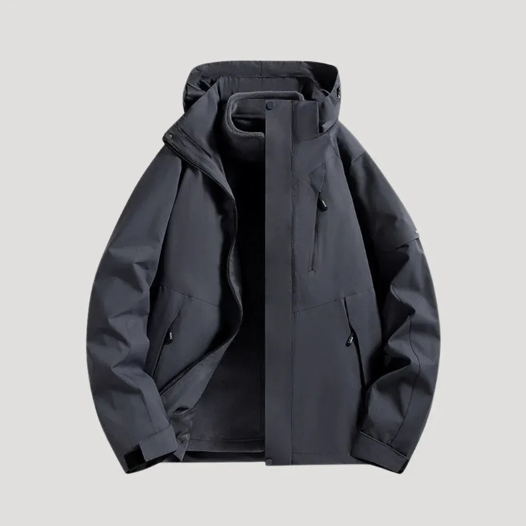Outdoorjacke für Damen mit Kapuze in wasserdichter Ausführung Schwarz 18