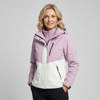 Outdoorjacke für Damen mit Kapuze in wasserdichter Ausführung Flieder 3
