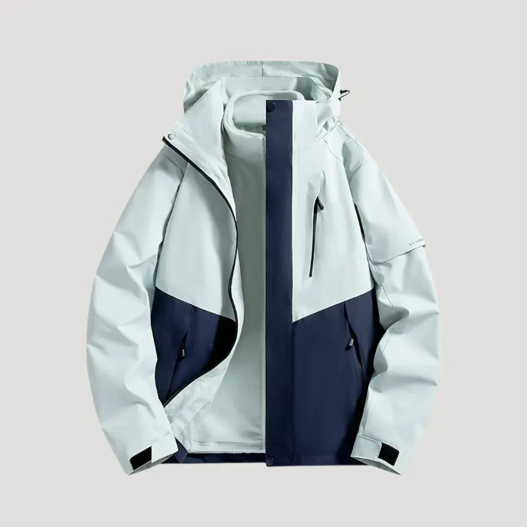 Outdoorjacke für Damen mit Kapuze in wasserdichter Ausführung Dunkelblau 6