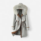 Winter Stepp Jacke für Damen im Parka-Stil mit Kapuze