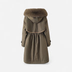 Winter Stepp Jacke für Damen im Parka-Stil mit Kapuze