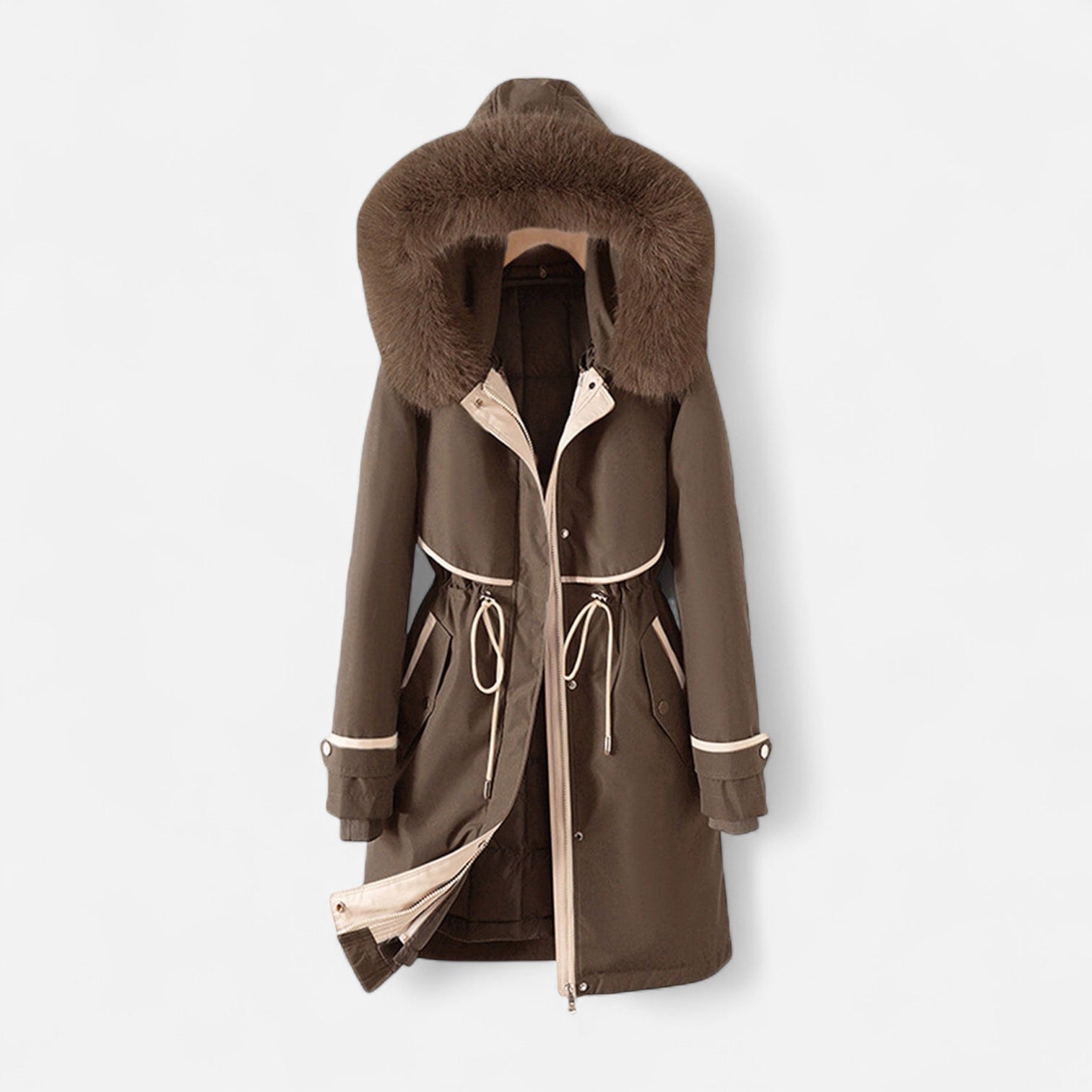 Winter Stepp Jacke für Damen im Parka-Stil mit Kapuze