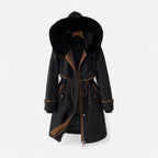 Winter Stepp Jacke für Damen im Parka-Stil mit Kapuze