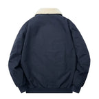 Pilotenjacke für Herren im Aviator-Stil aus robustem Twill mit Teddykragen Dunkelblau 4