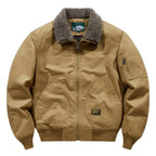 Pilotenjacke für Herren mit Teddyfell für Winter Braun 11