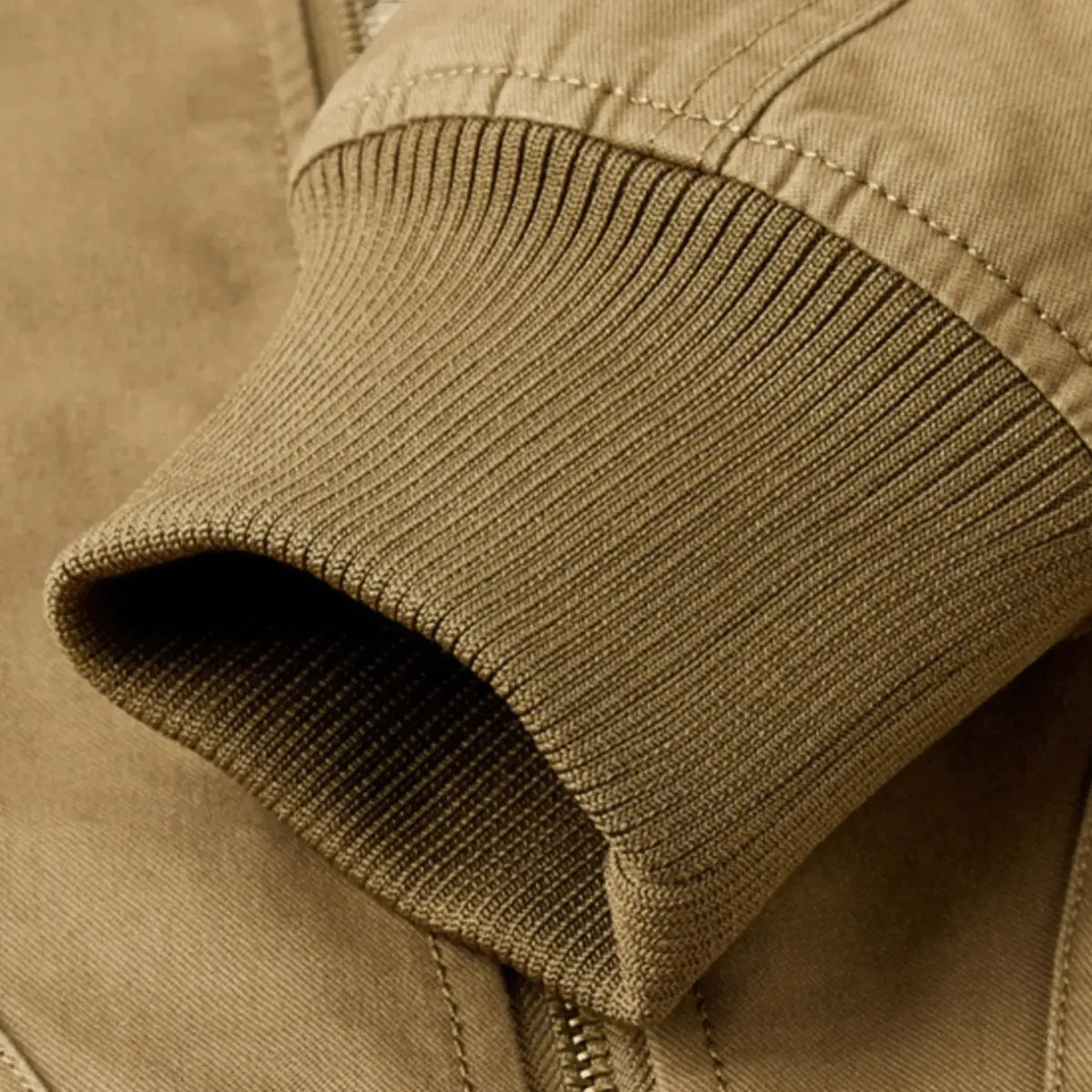 Pilotenjacke für Herren mit Teddyfell für Winter Braun 8