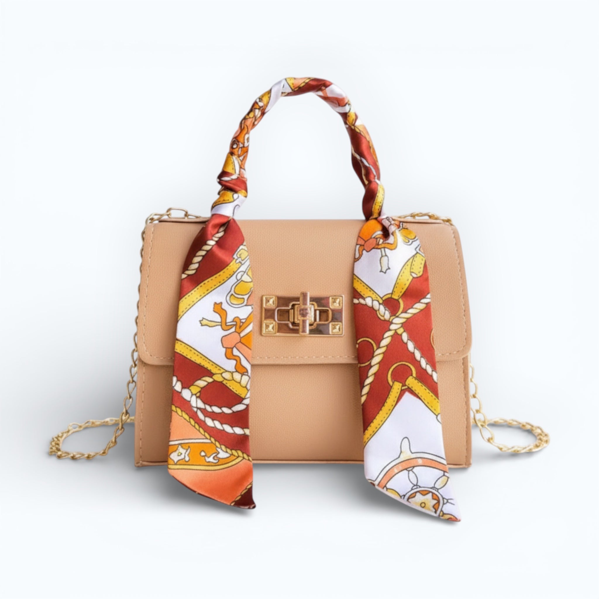 Handtasche für Damen mit Schulterkette aus Metall