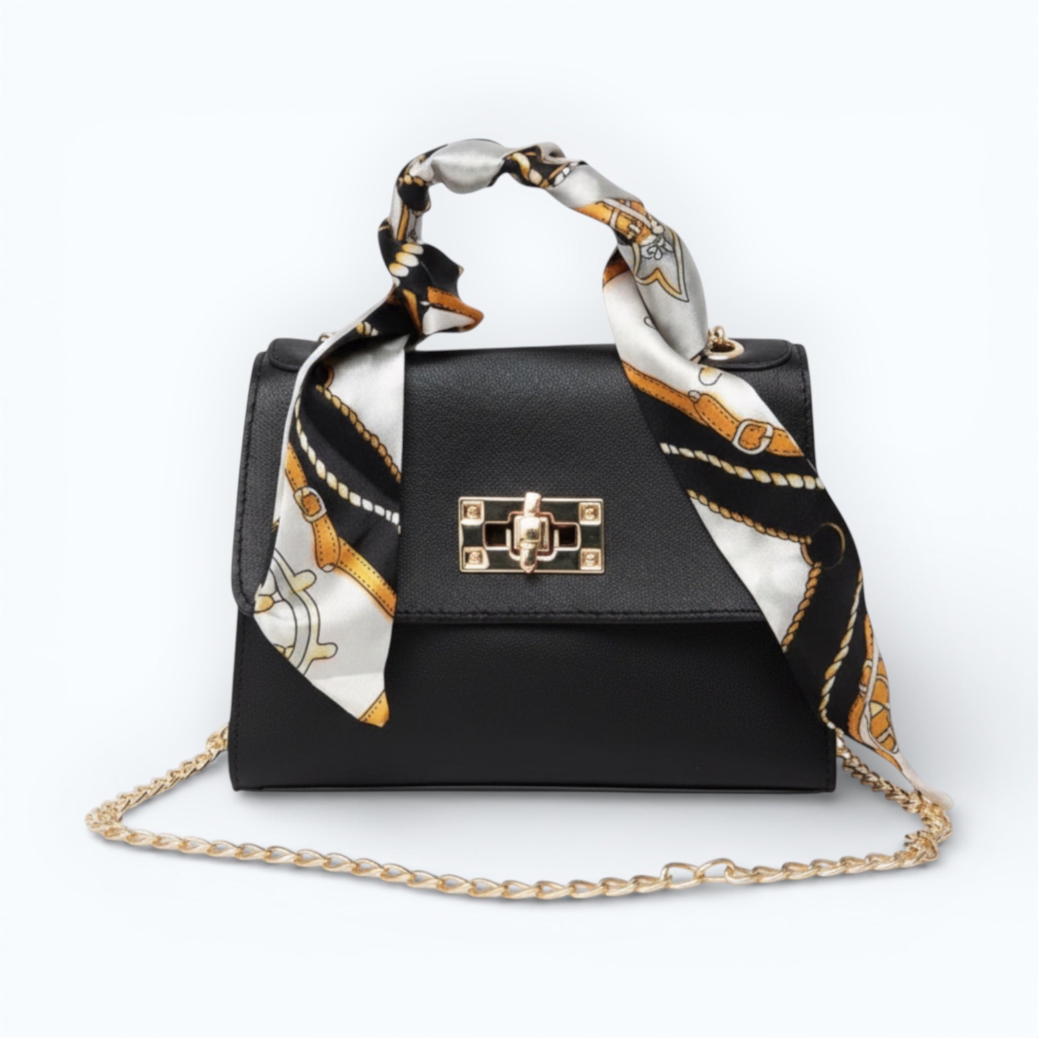 Handtasche für Damen mit Schulterkette aus Metall