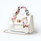 Handtasche für Damen mit Schulterkette aus Metall