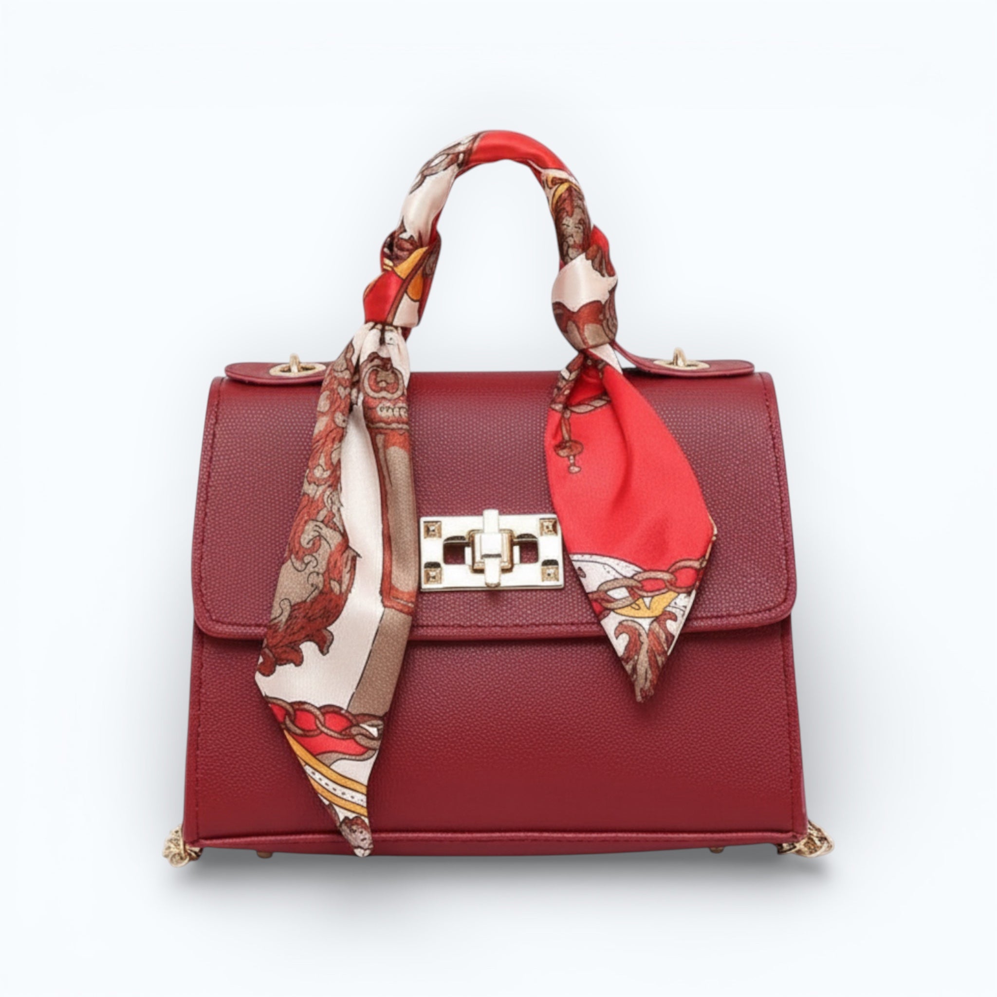 Handtasche für Damen mit Schulterkette aus Metall