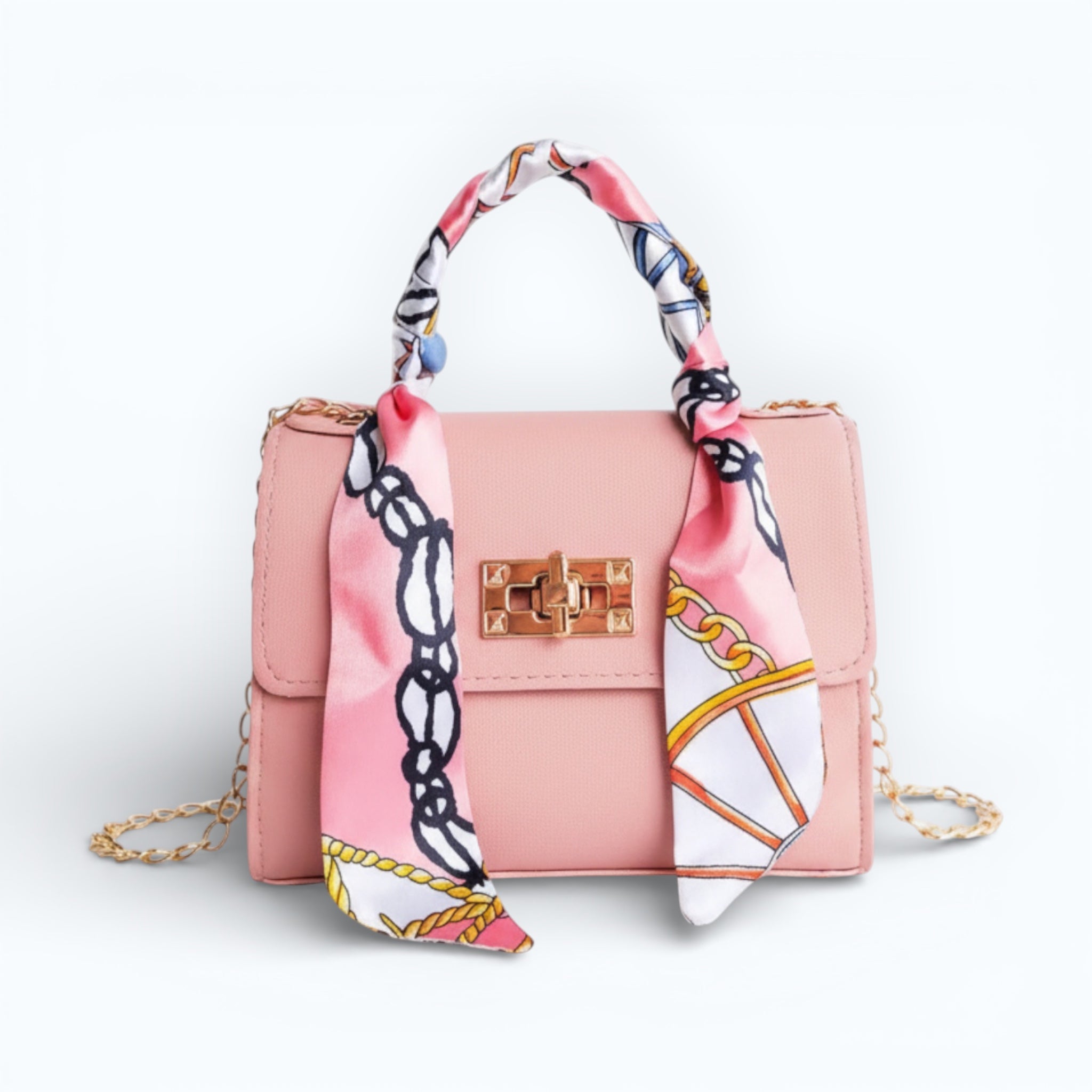 Handtasche für Damen mit Schulterkette aus Metall