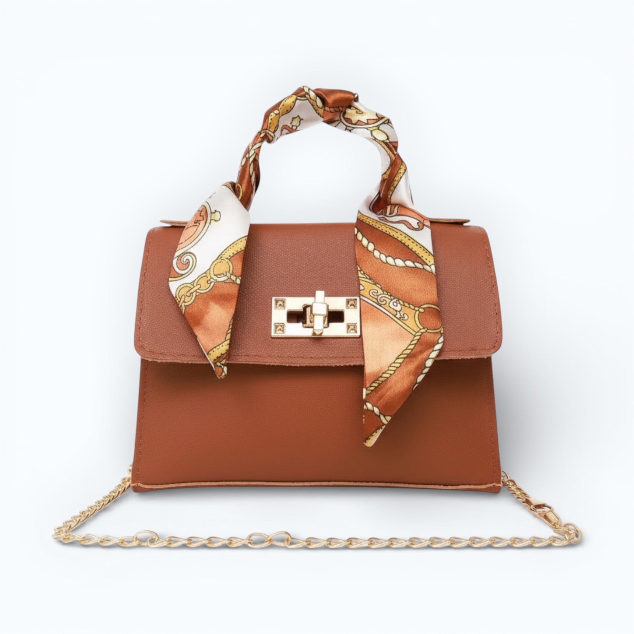 Handtasche für Damen mit Schulterkette aus Metall