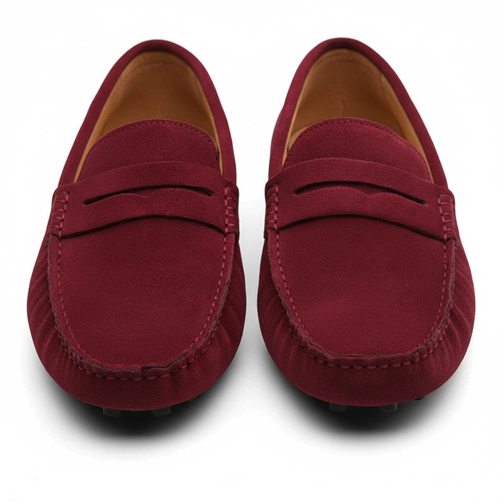 Loafer für Herren im Mokassin Stil aus Wildleder Optik mit weichem Innenfutter