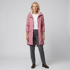 Regenjacke für Damen aus Synthetikfaser zum Wandern mit Kapuze Rosa 9