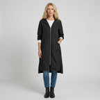 Regenjacke für Damen mit wasserabweisender Eigenschaft im modernen Stil zum Wandern Schwarz 6