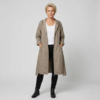 Regenjacke für Damen mit wasserabweisender Eigenschaft im modernen Stil zum Wandern Khaki 7