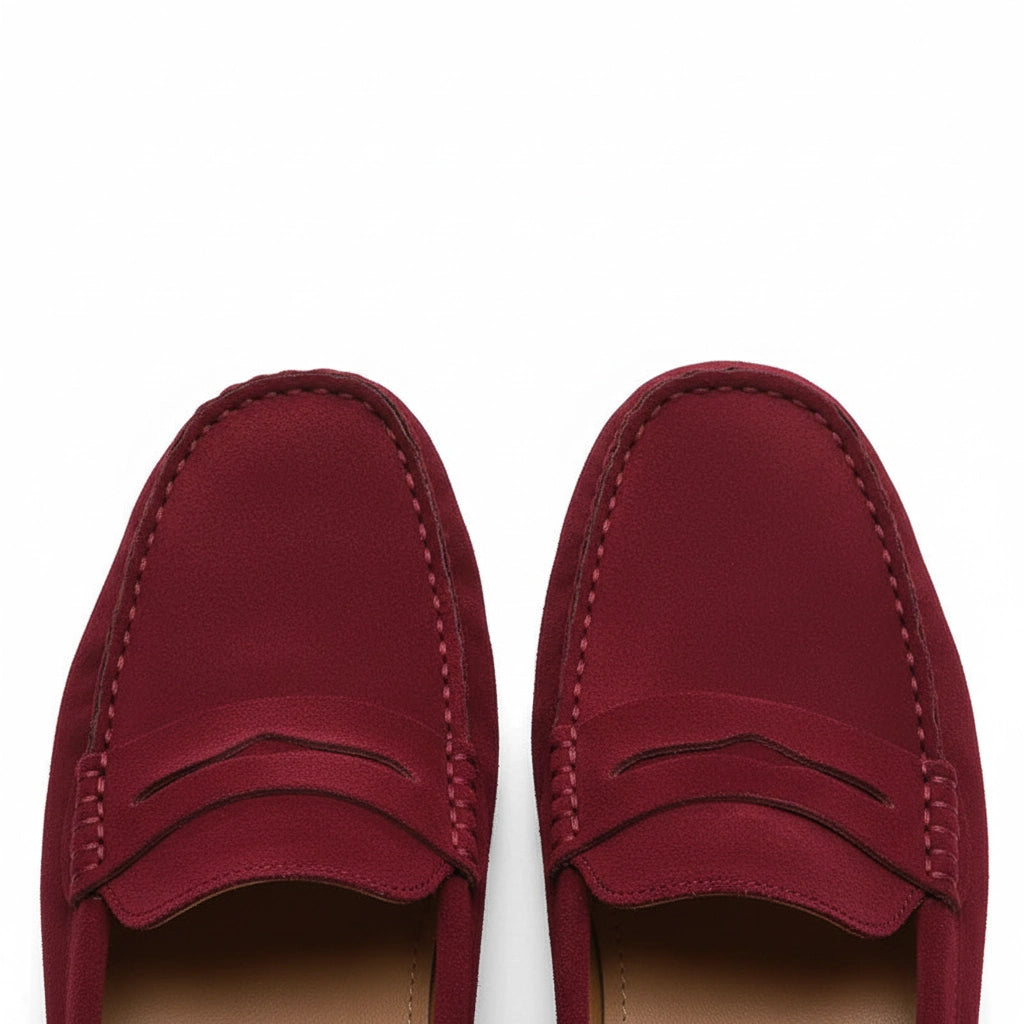 Loafer für Herren im Mokassin Stil aus Wildleder Optik mit weichem Innenfutter